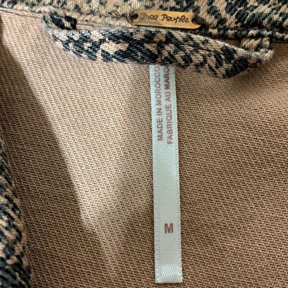 FREE People Snake Trucker Jacket Button Front Pockets - Picture 3 of 11